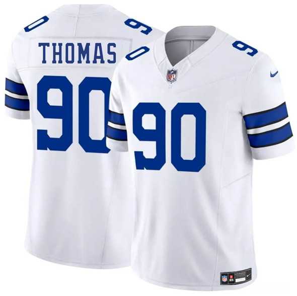 Men & Women & Youth Dallas Cowboys #90 Solomon Thomas White 2025 F.U.S.E. Vapor Untouchable Limited Stitched Jersey